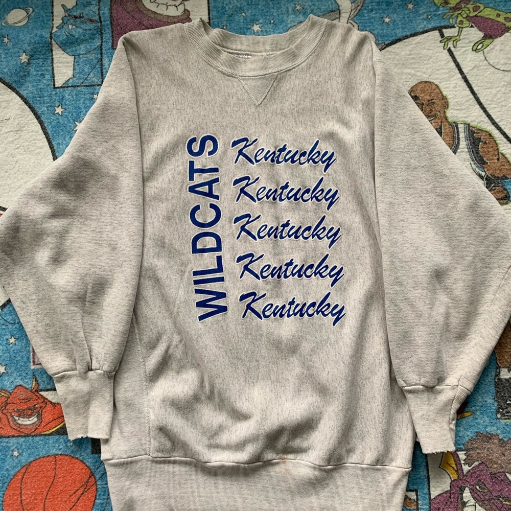 Vtg 80s Bike Kentucky University Wildcats Crewneck